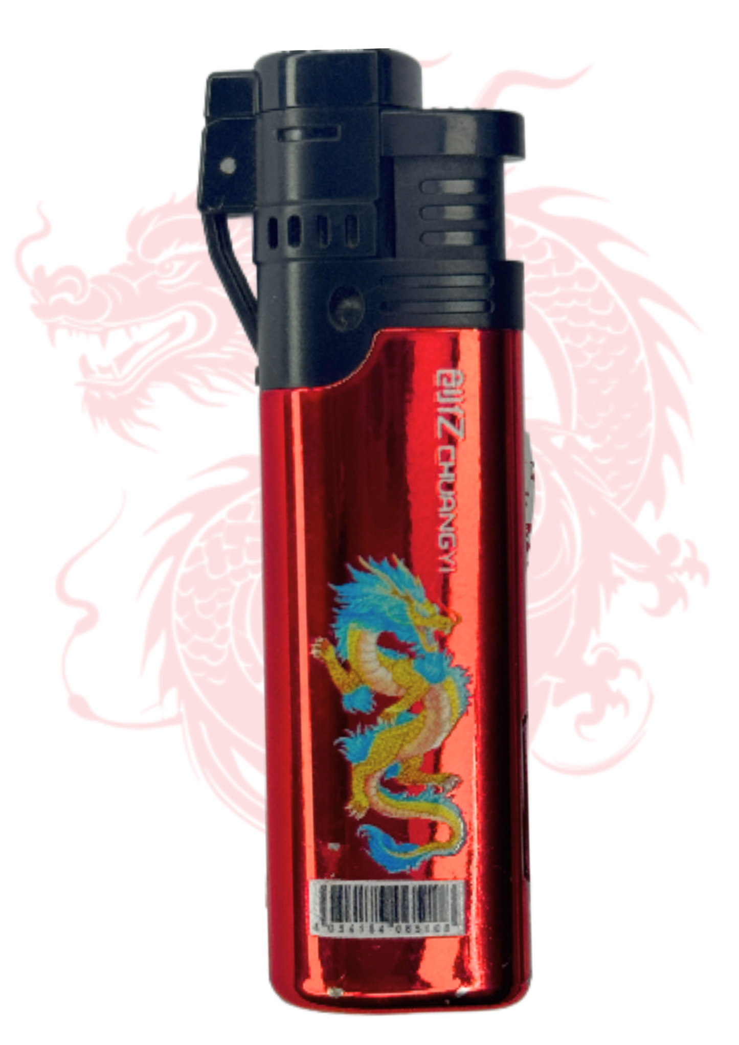 Dragon Red Color Metal Windproof Jet Flame Lighter – Refillable Butane Stylish Lighter