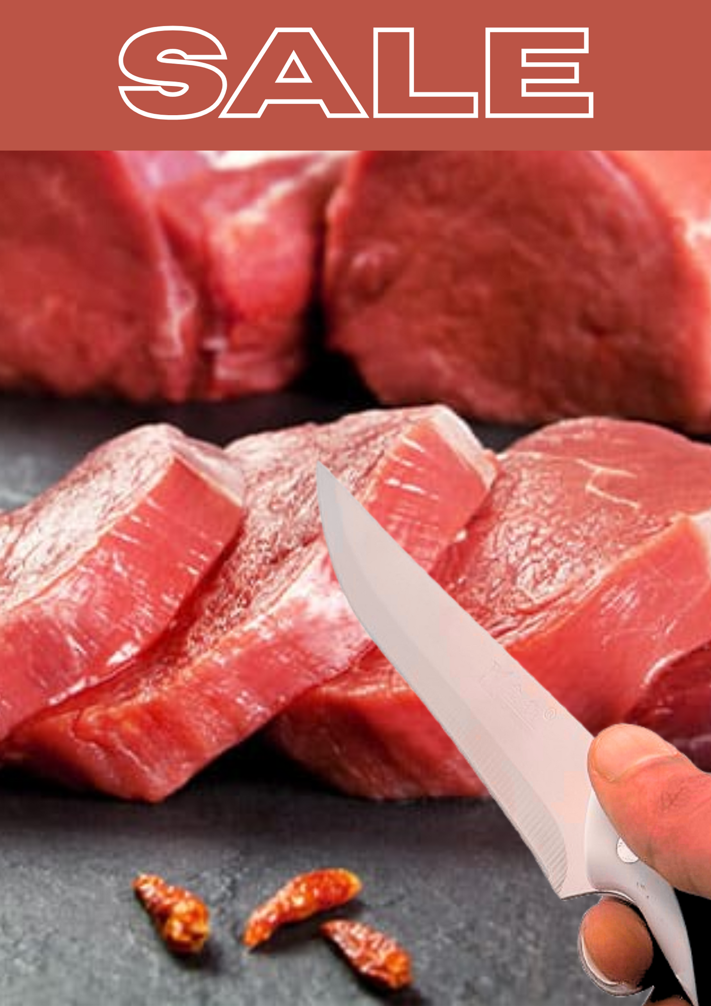 Best Stainless Steel Meat Knife - Knife Large 7inch