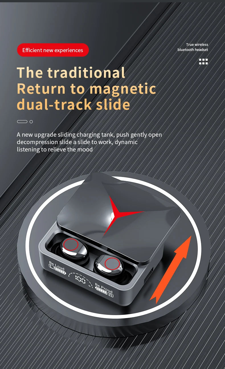 New M90 Pro Bluetooth 5.3 Earphones Wireless Headphones Touch Control Gamer Headset HIFI Stereo Noise Reduction earbuds With Mic