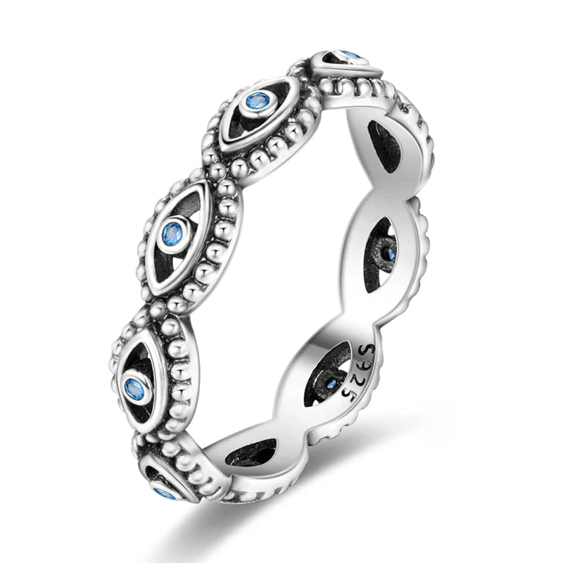 Classic 100% 925 Sterling Silver Eternal and Infinite Sparkling Love Rings Women Engagement Jewelry Anniversary