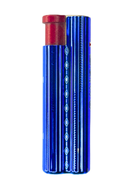 Metal Windproof Cigarette Jet Gas Lighter – Blue Flame Straight Lighter Butane Inflatable Lighter