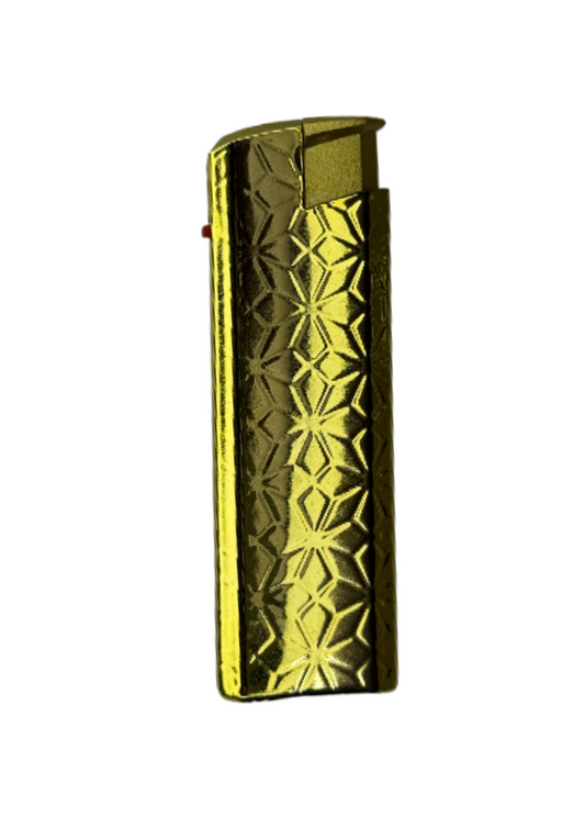 Golden Patterned Lighter – Premium Stylish Refillable Metal Lighter