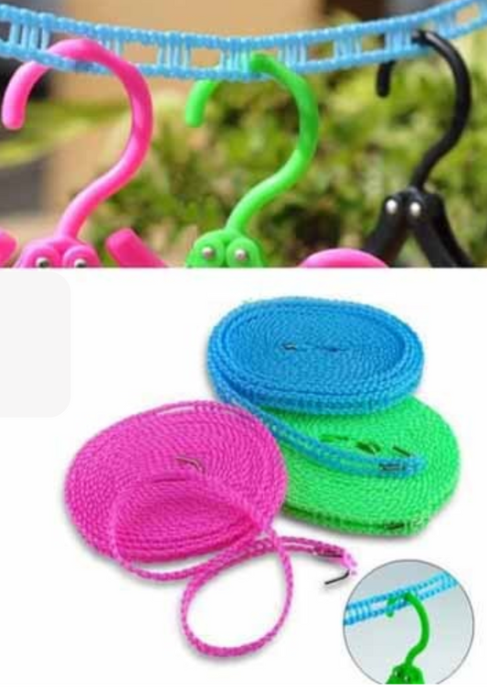 Nylon Windproof Clothesline Rope – 5 Meter | Portable Travel & Camping Drying Line