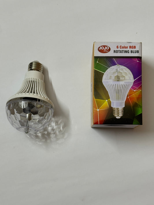 RGB Color Rotating Bulb multi colour Multi function , Disco Ball, LED Party Bulbs 6 Colored